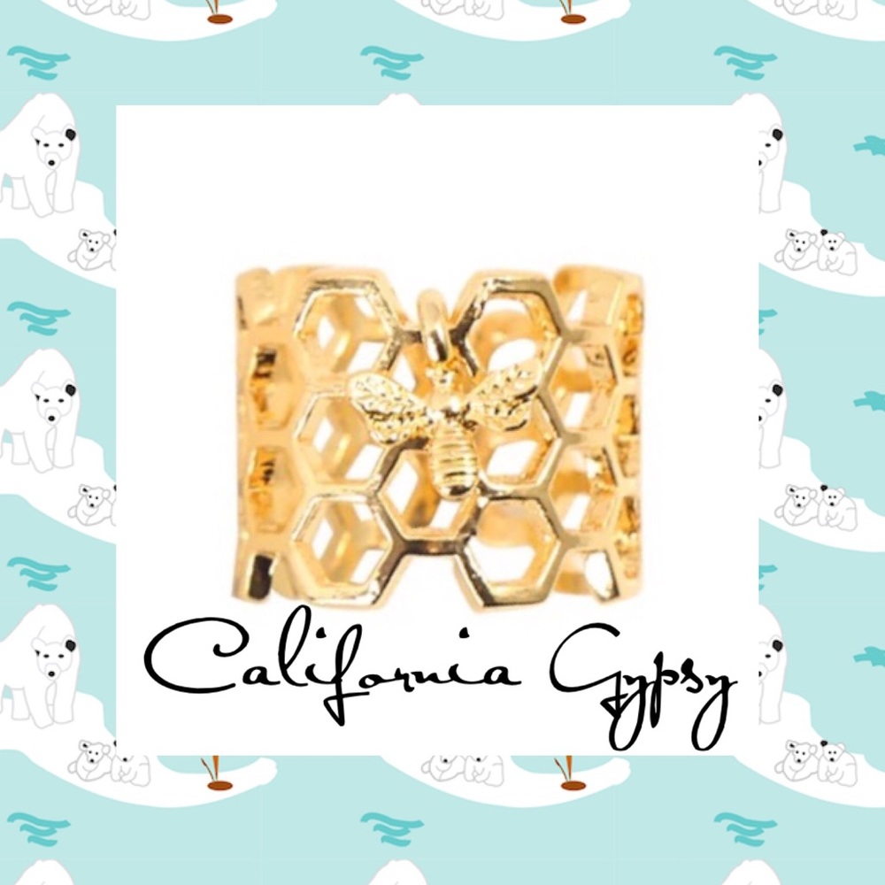 Honeycomb Bee Charm Ring 🐝 - Picture 9 of 9